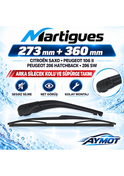 Martigues Peugeot 206 Sw Citroen Saxo Peugeot 106 Arka Silecek Kol Ve Süpürge Takımı
