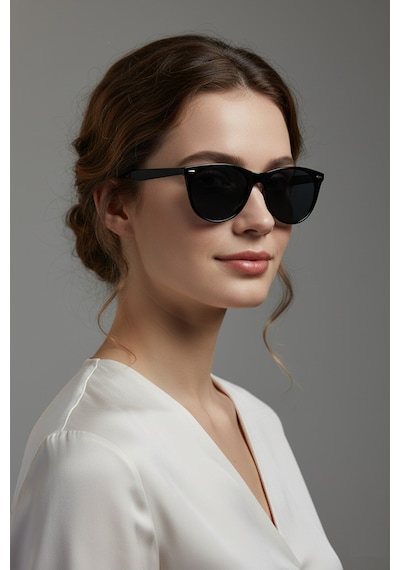 Daniel Klein Dk3272-1 Siyah Yuvarlak Oval Polarize Camlı Unisex Güneş Gözlüğü Siyah