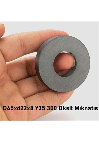 Ø45xø22x8 Mm Y35 Halka Ferrit Mıknatıs 25 Adet - Atölye Ve Hobi İçin Magneteksan