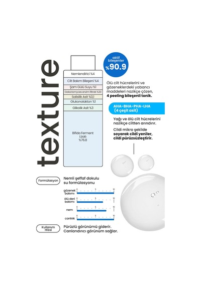 Derma Factory AHA-BHA-PHA-LHA İçeren Gözenek Küçültücü Tonik Derma Factory Daily Pore Toner 150ml