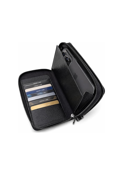 Telefon Para Çantası Hakiki Deri El Çantası Portföy - Kartlık Bölmeli Çok Gözlü Premium %100 Deri 8683255014118