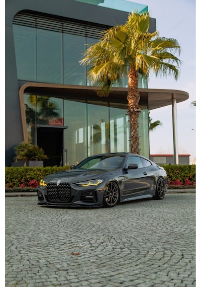 Bmw 4 Serisi G22 Coupe 2020+ M Paket Body Kit Seti Ön Lip Marşpiyel Difüzör Spoiler Flap