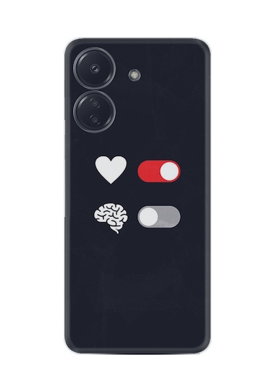 Xiaomi Redmi 13c Kılıf Silikon Desen Özel Seri Love Brain 1722