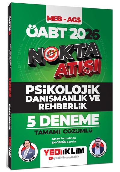 Yediiklim 2026 Öabt Meb Ags Nokta Atışı Psikolojik Danışmanlık Ve Rehberlik Tamamı Çözümlü 5 Deneme