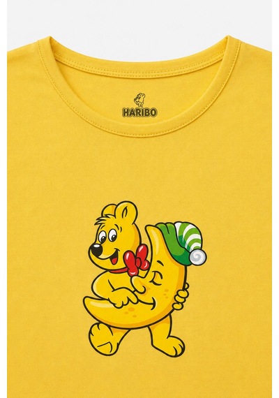 Harıbo Haribo Lisanslı Ayıcık Baskılı Erkek Çocuk Pijama Takımı Sarı