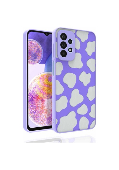 Galaxy A23 Kılıf Desenli Kamera Korumalı Parlak Zore Nora Kapak NO6