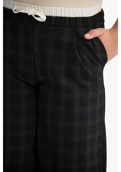 Defacto Kız Çocuk Wide Leg Kısa Paça Poplin Pantolon G4687a825aubn339 Kahve-bn339