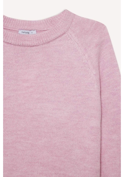 Defacto Regular Fit Bisiklet Yaka Basic Düz Soft Touch Yumuşak Triko Kazak D8678ax26sppn354 Pembe-pn354