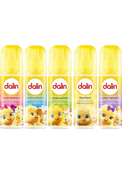 Dalin Bebek Kolonyası 100 Ml Bıcı Bıcı- Orman- Bahar- Çicek- Deniz Karma 5 Li Set