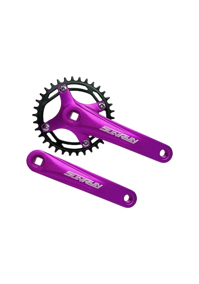 Sunrun Mor 34t Tek Yaprak 7-8-9-10s Aynakol Kare Mil Uyum 170mm