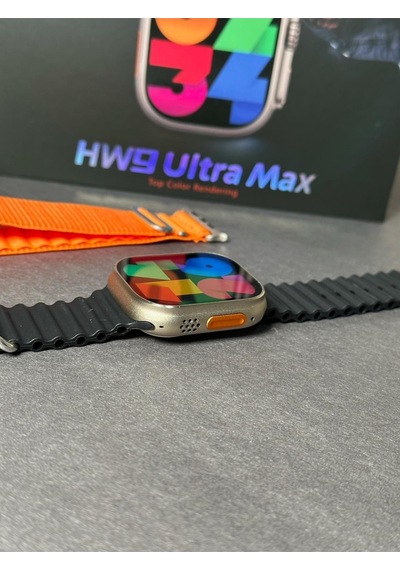 Wearfitpro Hw9 Ultra Max 49mm Amoled Ekran 2.2inç Çift Kordon Vidalı Kordon Kilitli Akıllı Saat