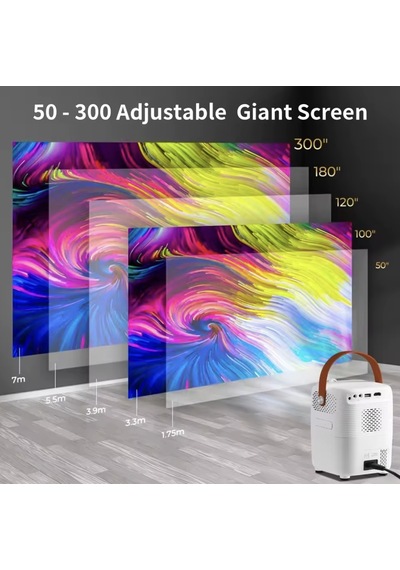 Akıllı Projeksiyon Cihazı 4k Destekli, Android Tv, Wifi & Bluetooth Bağlantılı 1080p Ev Sineması D