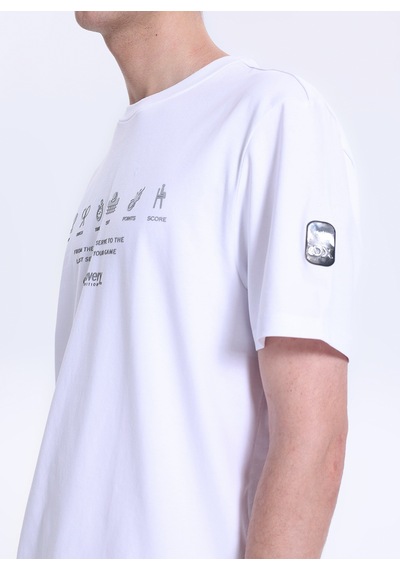 Discovery Expedition Beyaz Pamuk Karışımlı T-shirt D6sm-tst3742