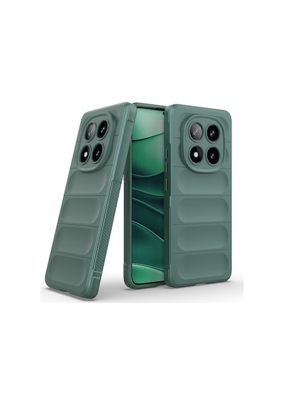 Xiaomi Poco X7 Kılıf Kamera Korumalı Esnek Silikon Parmak Şeritli Pazarplus Lacivert
