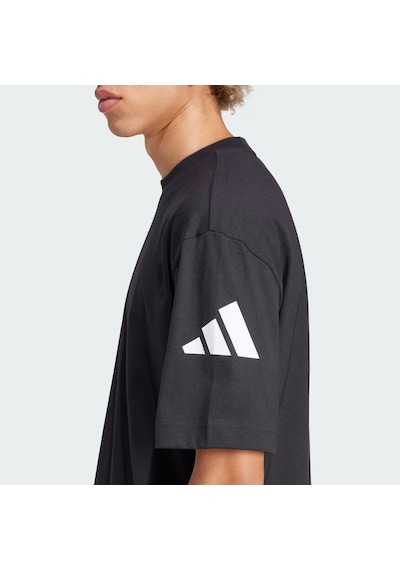 Black/whıte Adidas Erkek Günlük T-shirt M Sj T Jf3615 Siyah