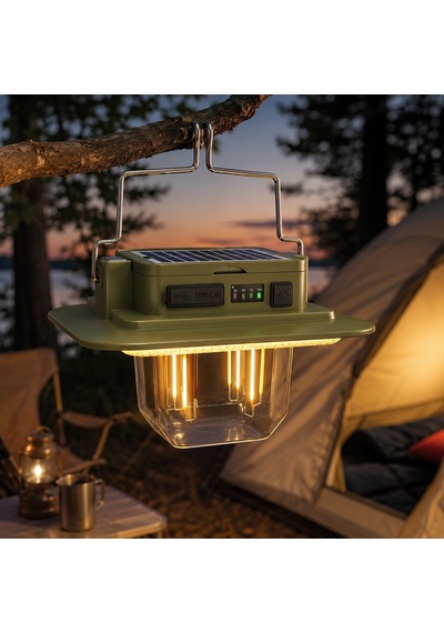 Panther Pt-384 Filament Led Solar Ve Powerbank Özellikli Kamp Lambası Çok Renkli