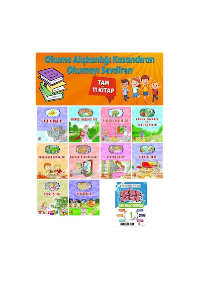 1.sınıf Okuma Alışkanlığı Kazandıran Okumayı Sevdiren Tam 11 Kitap