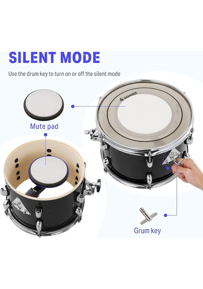 Donner Dds-520 5-parça 22" Akustik Davul Siyah