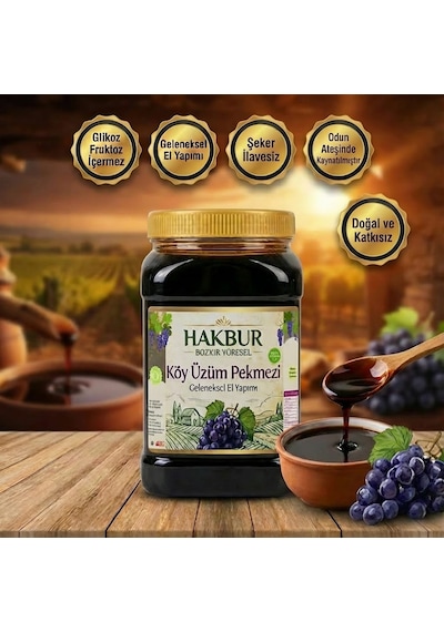 Bozkır Tahin Merkezi Doğal Katkısız Üzüm Köy Pekmezi 950 G
