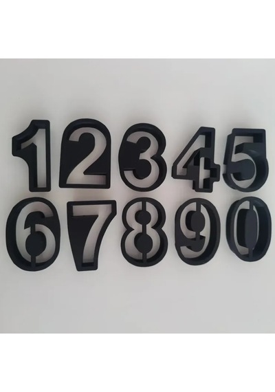 Mizaku Sayılardan Oluşan Kurabiye Kalıbı 10'lu Set Siyah