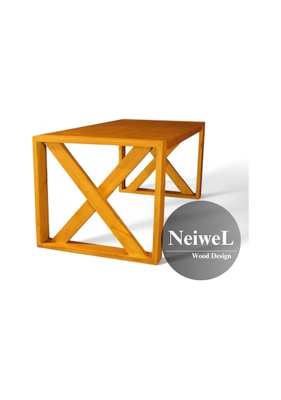 Neiwel Leina Doğal Ahşap Toplantı Masası x 100 x 180 Açık Ceviz