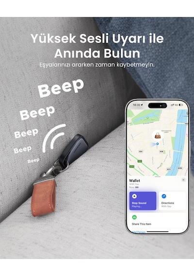 Ugreen Smart Finder Bluetooth Akıllı  Yalnızca Apple Uyumlu , 45297