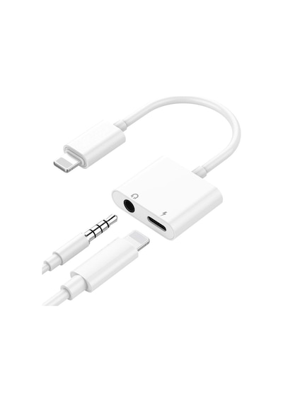 Lightning Kulaklık Şarj Çevirici Dönüştürücü Adaptör Aux Kablosu