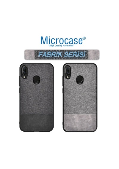 Huawei P Smart 2019 Fabrik Serisi Kumas & Deri Desen Kilif 392102864