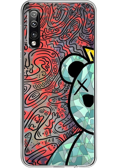 Samsung Galaxy A50 Uyumlu Şeffaf Kılıf Graffiti 12 Tasarımlı