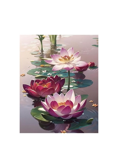 Baskılı Sayılarla Boyama Hobi Seti Çerçeveli 40x50 Cm: Nülifer - 791491731