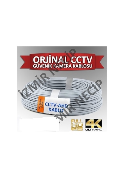 100 Metre Cctv Kablo Güvenlik Kamera Kablosu 2+1