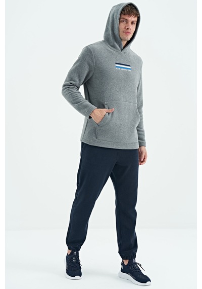 Air Jones Tommy Life Hern Gri Melanj Erkek Polar Sweatshirt - 88301 GRİ MELANJ
