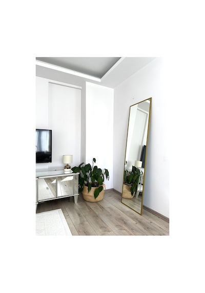 Effe Gold Metal Çerçeveli Ayaklı 180x50 Boy Aynası