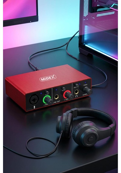 Tr Glx-500 Pro-hd 2 Giriş 2 Çıkış Usb Stüdyo Ses Kartı, Kulaklık Ve Xlr Kablo