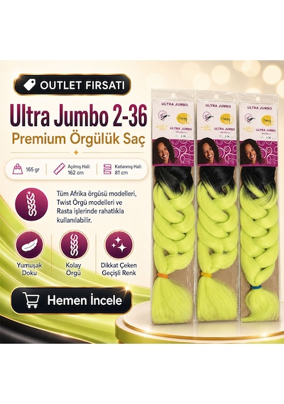 3 Paket / Afrika Örgüsü Ve Rasta İçin Sentetik Ombreli 2/36 - Izbp-892127 Renkli
