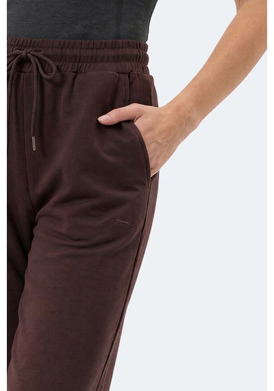 Slazenger Melora I Kadın Bol Paça Kahve Eşofman Altı