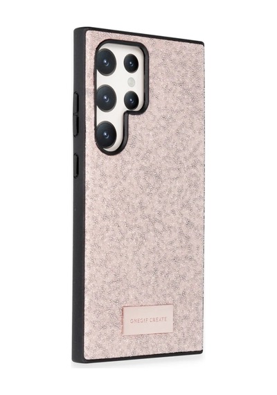 Onegif Samsung Galaxy Uyumlu. S23 Ultra Bright Simli Kapak - Pembe