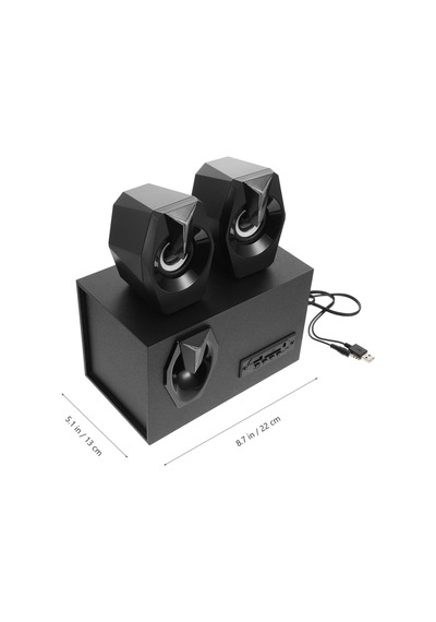 Multimedya Bluetooth Hoparlör Sd Kart Usb 2.1 Kanal Subwoofer 2+1 Işıklı Pc Speaker