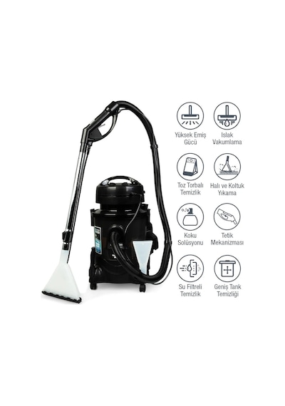 Fantom Robotix CC-9500 2400 W Su Filtreli Halı Yıkama Robotu Yüksek Emiş Gücü ile Pratik Temizlik