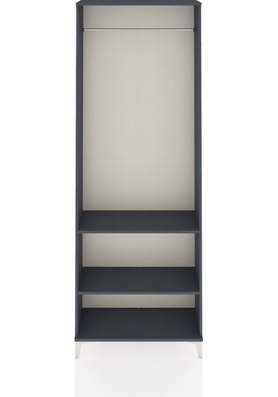 Arges Dolap 2 Raflı Tek Askılı 88x30x243 Antrasit-antrasit Antrasit
