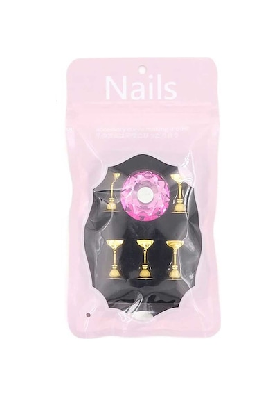 Ellea Nail Nail Art Taş Kristal Standı Pembe