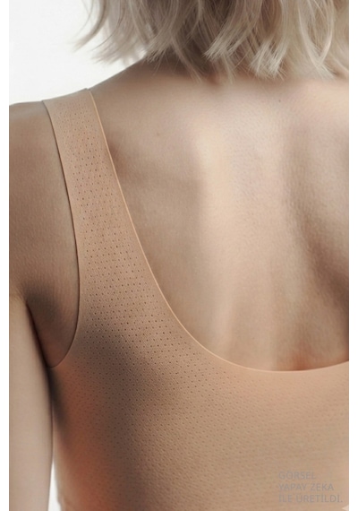 Cottonill Seamless Bra - Virela Lazer Kesim Önden Düğmeli Büyük Beden Kadın Sütyen 3'lü Paket-2 Çok Renkli