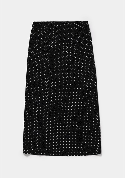 Colin's Colins Maxi Length Puantiyeli Fermuarlı Kadın Siyah Etek Cl1079944 Q1.v1 Blk