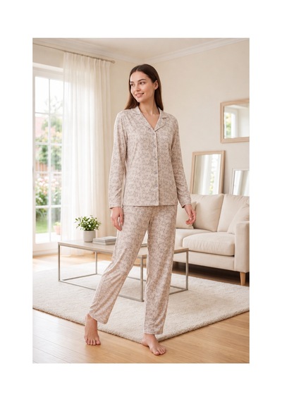 Flz Kadın Kışlık Viskon Pijama Takımı M L Xl Xxl Uzun Kollu Boydan Düğmeli Şık Ev Giyim 89-164 SOMON Flz Kadın Kışlık Viskon Pijama Takımı M L Xl Xxl Uzun Kollu Boydan Düğmeli Şık Ev Giyim 89-164 SOMON
