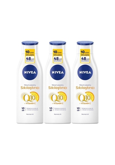 Body Q10 Sıkılaştırıcı Nemlendiren Vücut Losyon C Vitm 250 Ml Yenilenen Formül 3 Adet