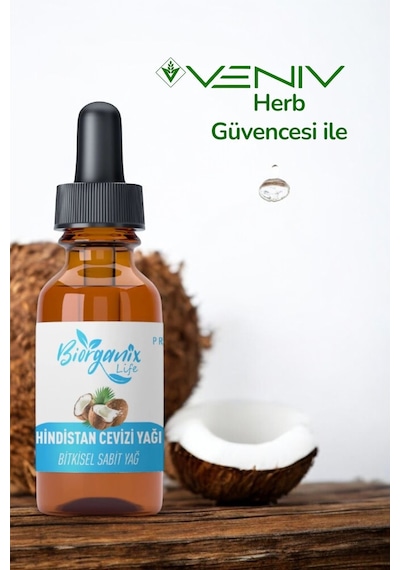 %100 Doğal Hindistan Cevizi Yağı 20 Ml - Bitkisel Sabit Yağ 20 ML