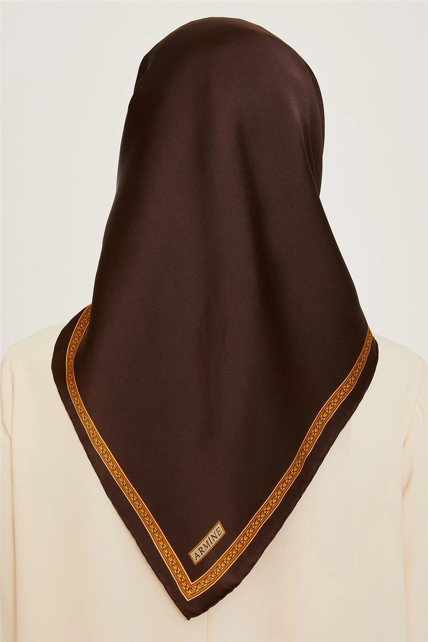 Armine Klasik Desenli Twill Saf İpek Eşarp 9261d 07 52 Çok Renkli