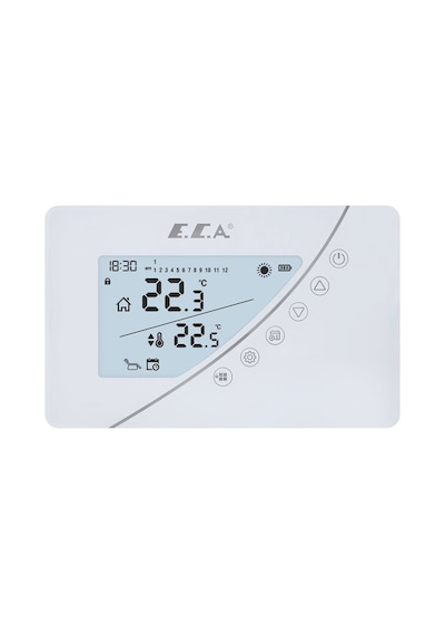 E.C.A. Poly Touch 400W Kablosuz Oda Termostatı Beyaz