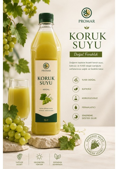 Promar Ekşi Koruk Suyu 2 x 1 L