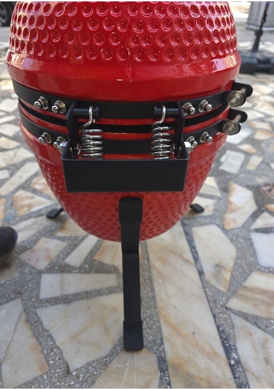 Chefden Prime 13 Seramik Kömürlü Kırmızı Barbekü